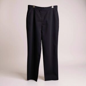 Vintage NEWPORT NEWS Dressy Pants Easy Style Black High Rise Holiday Plus Sz 18